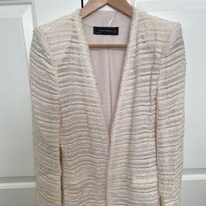 Zara fitted tweed blazer
